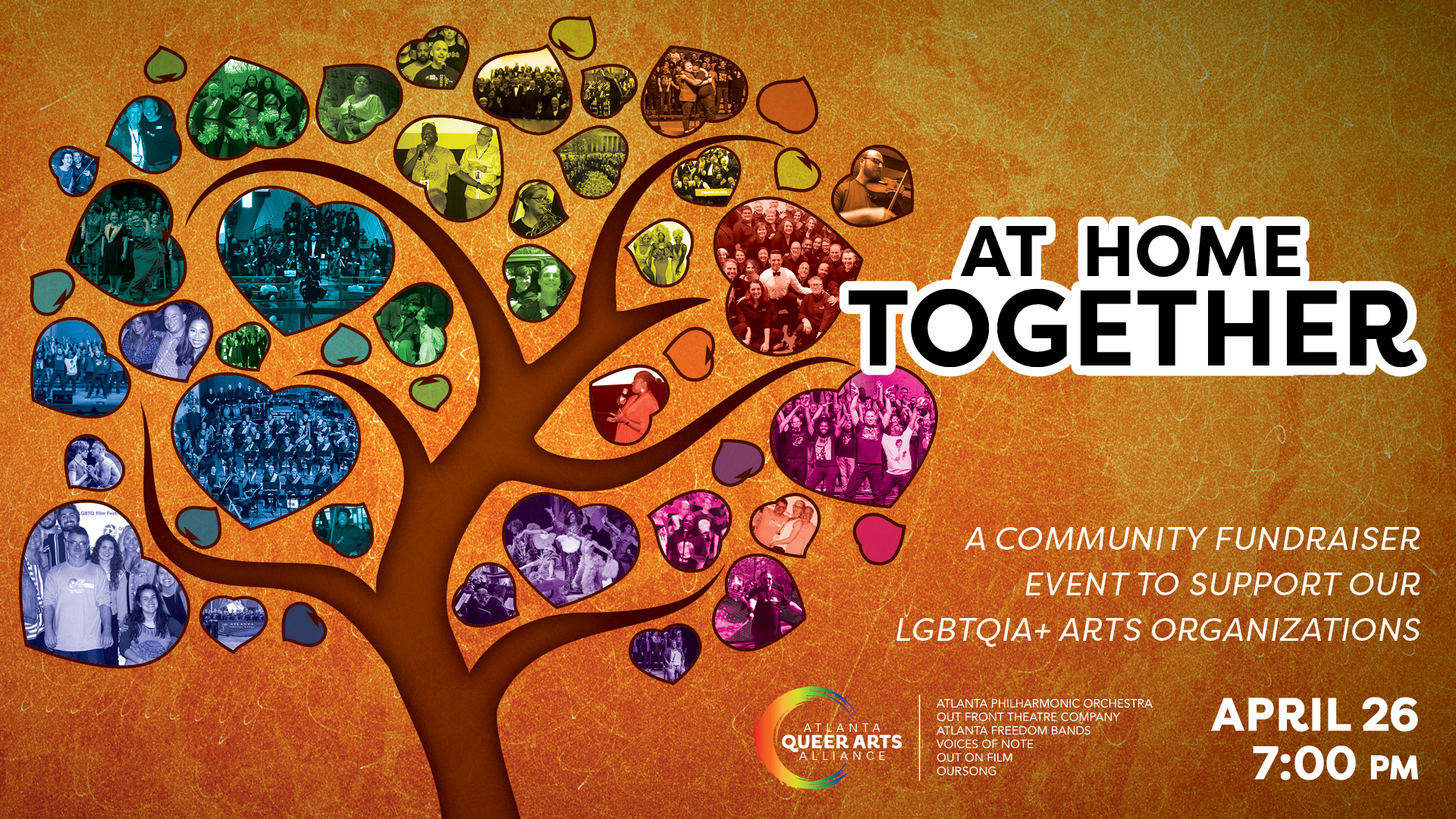 MEMBER NEWS: Atlanta Queer Arts Alliance presents “AQuAA – At Home Together” event on Sunday, April 26